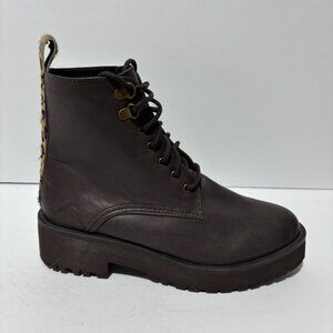 Secret Celebrity Living It Up Women’s Brown Lace-Up Boots, Size 9 M